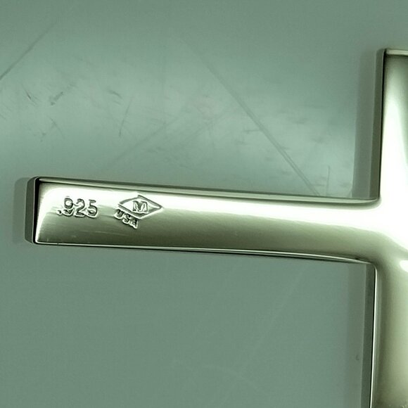 Sterling  Polished Cross Pendant Necklace - Picture 5 of 14